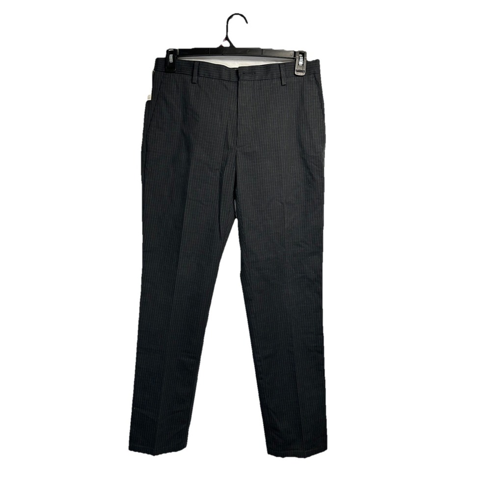 New Dockers Signature Khaki Pants 32x32 Navy Check The Best Pressed Slim Tapered